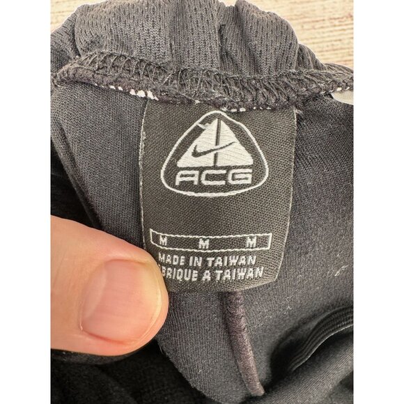 Nike ACG Sweat Pants Men's Size Medium Black Drawstring 3 Pockets - Picture 7 of 11